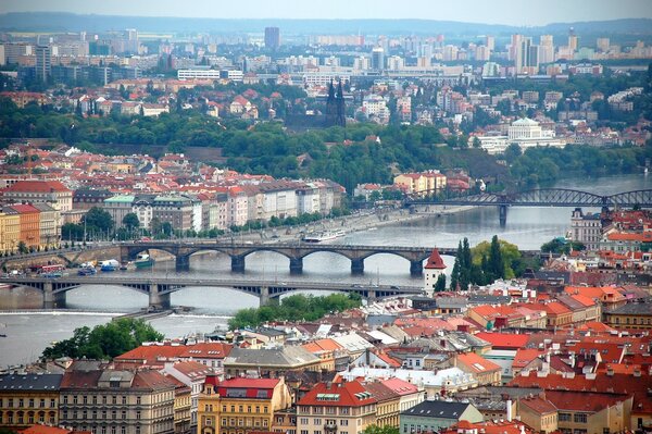 Praga, vista del río Vltava