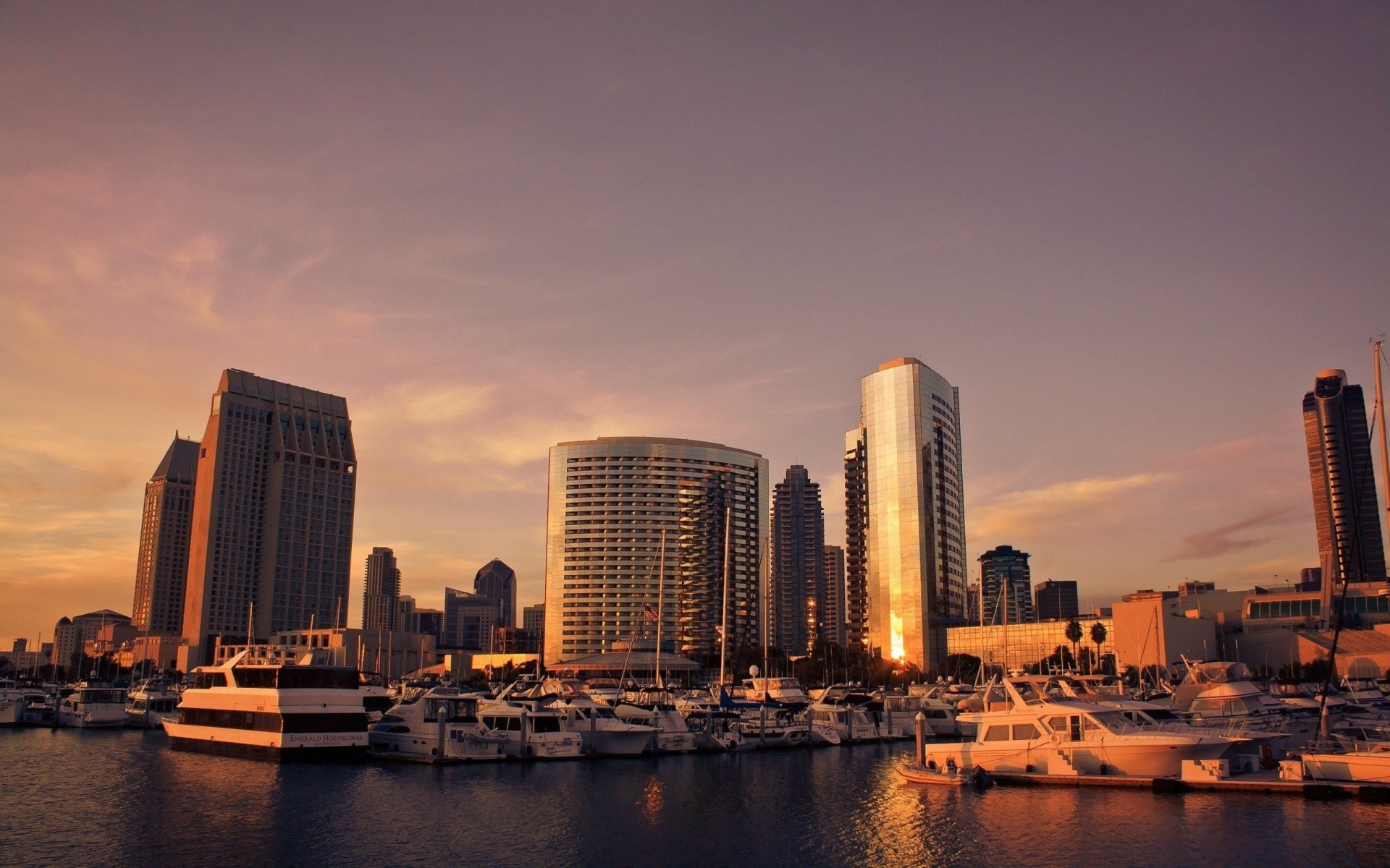 boote gebäude usa umrisse bäume dämmerung panorama architektur yachten