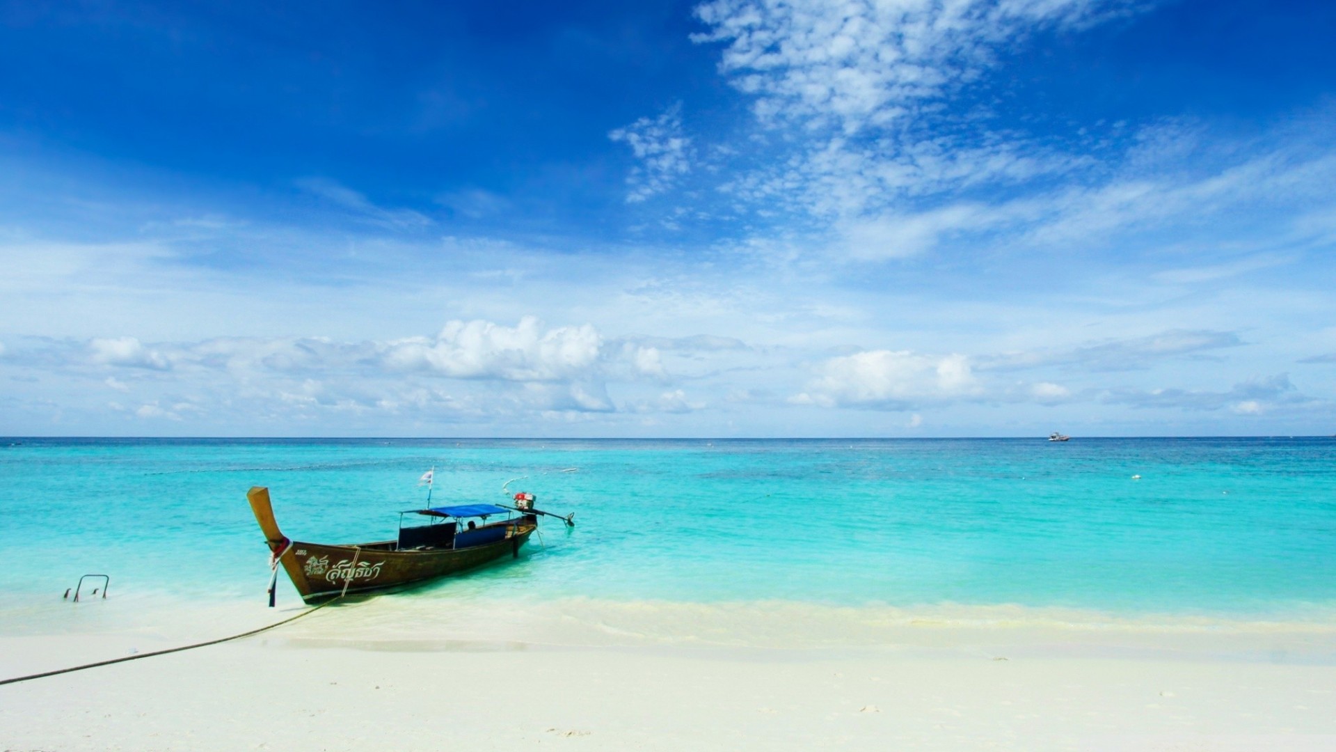 beach landscape thailand sea asia boat