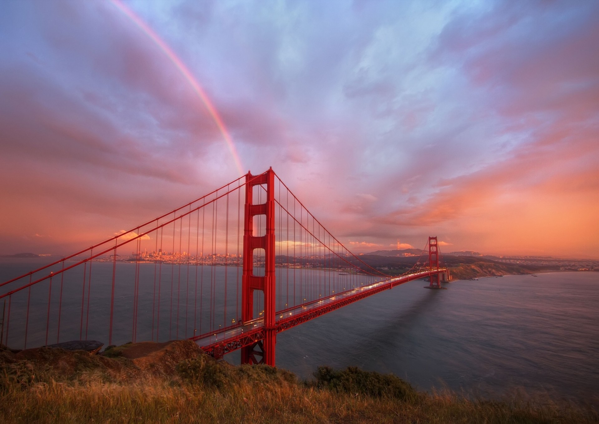 nubes noche san francisco diseño puente