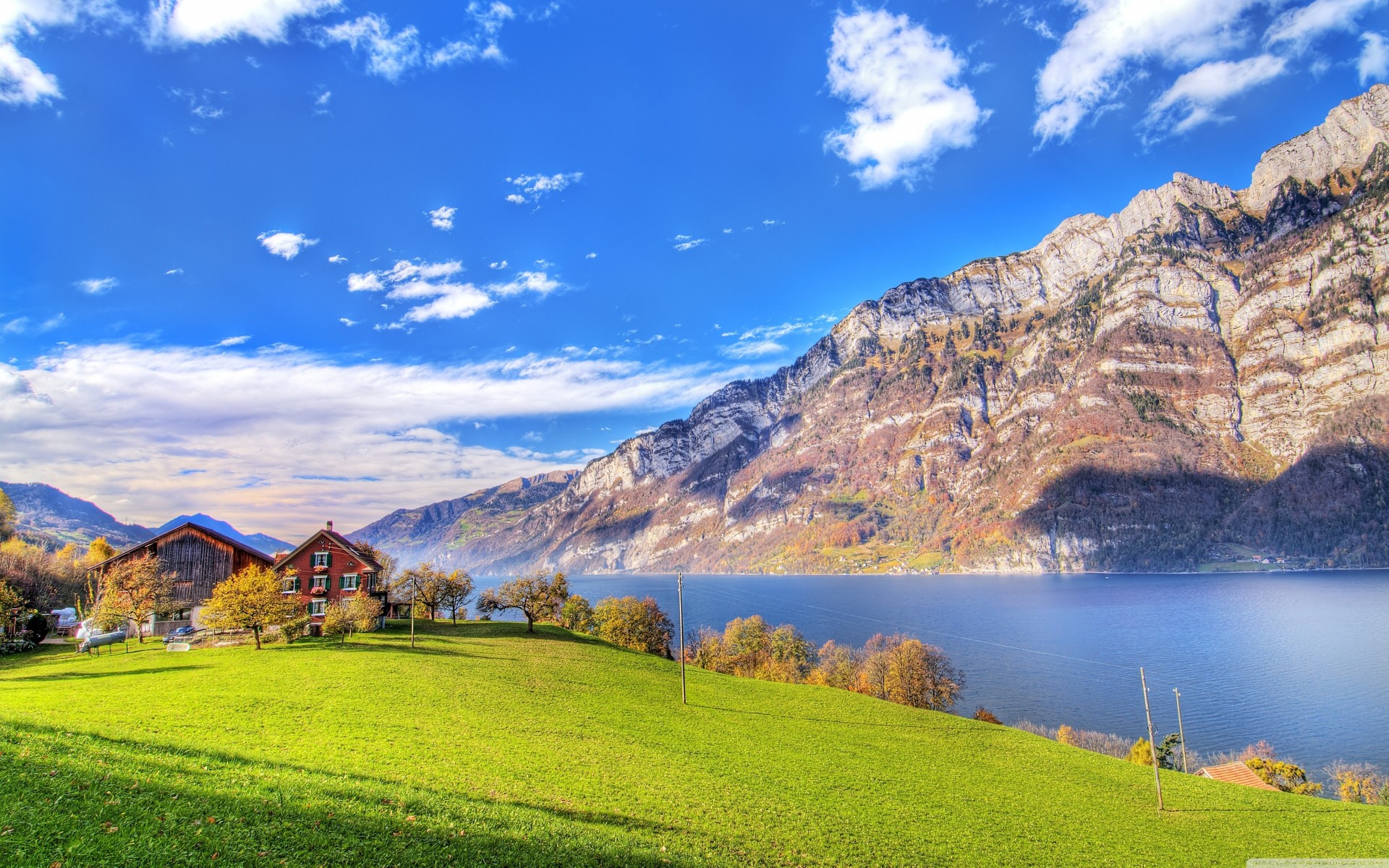 mig-15 montagnes lac nuages paysage suisse collines