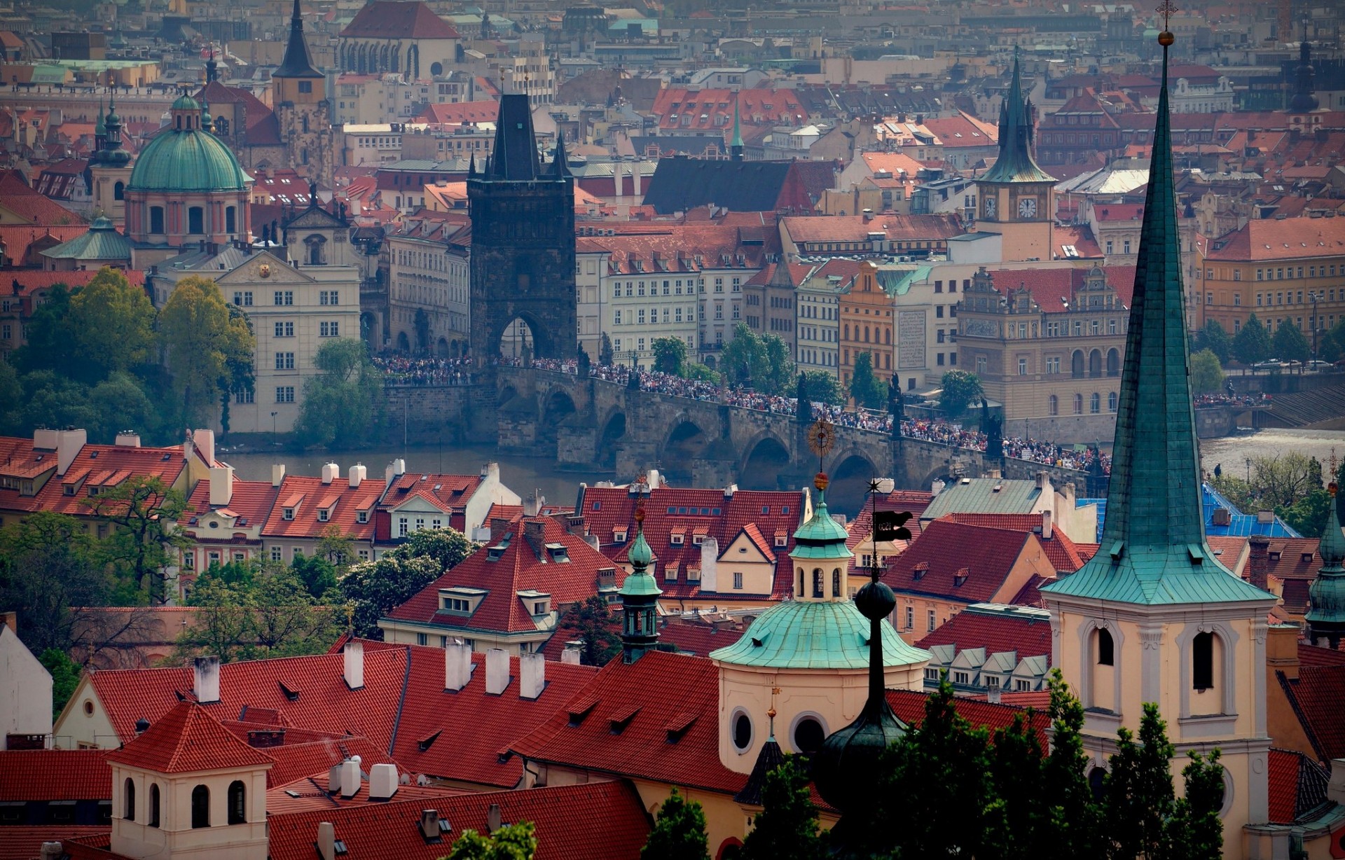 pont charles prague vue