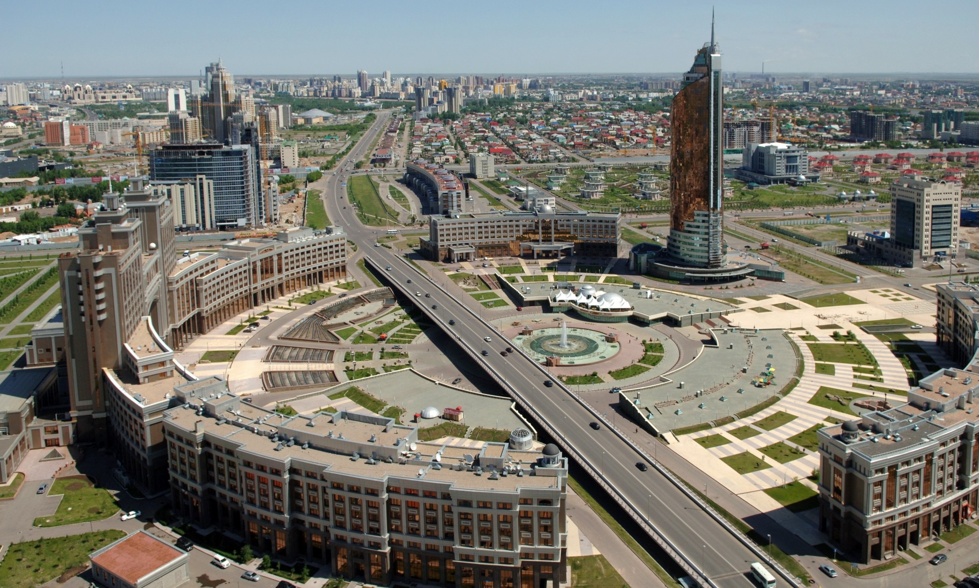 día astana ciudad vista casas