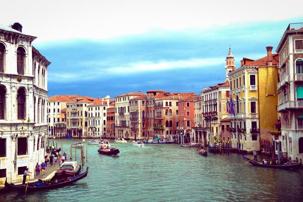 Venise du matin dans ses couleurs vives