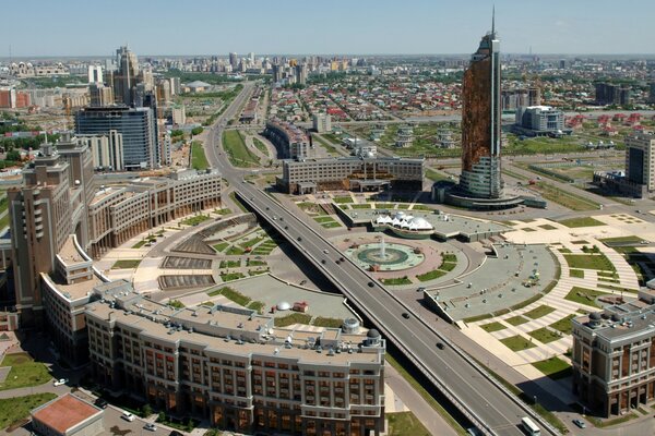 Vista moderna della città di Astana