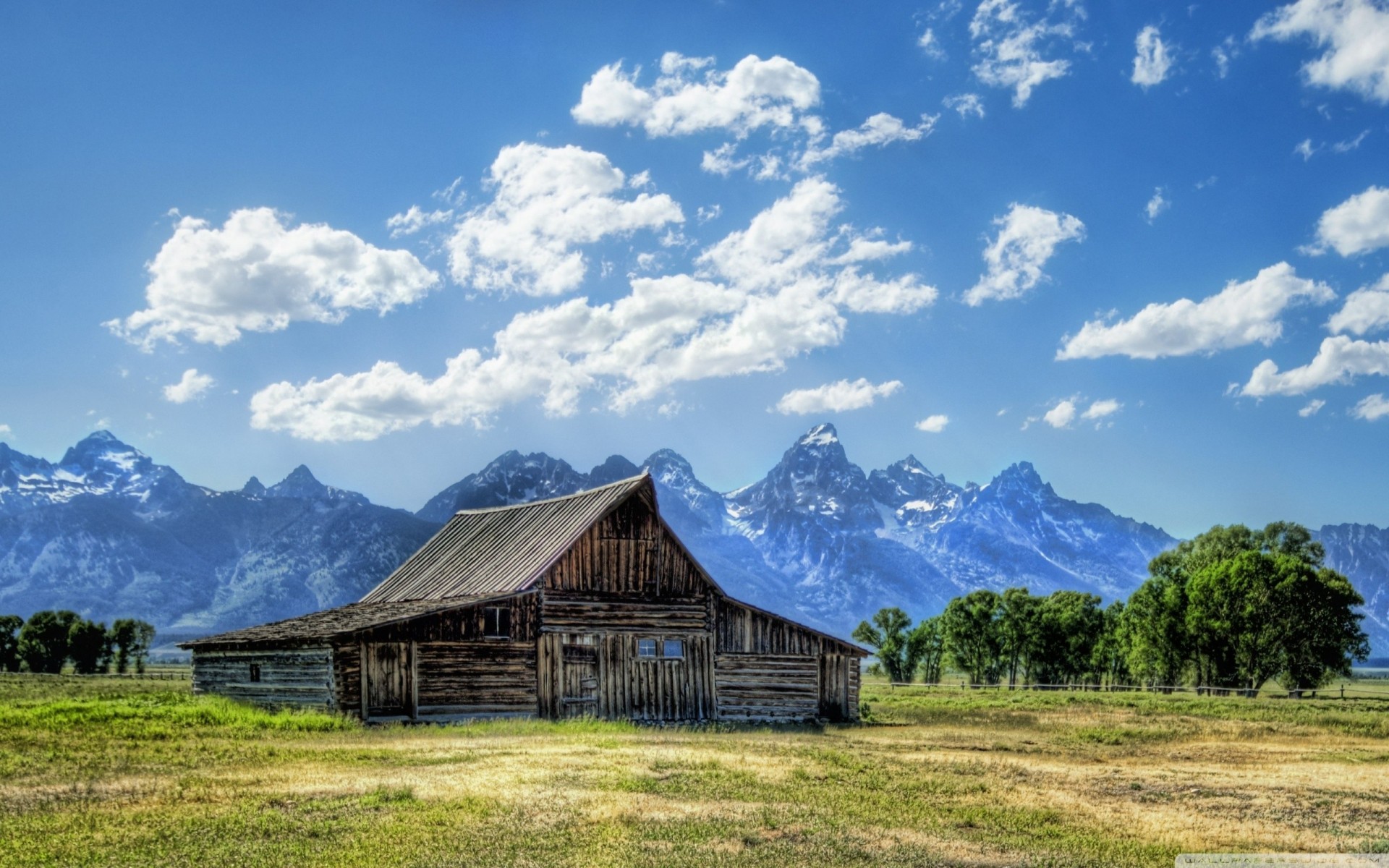 montagne nuvole paesaggio wyoming soleggiato tettoia blu campo