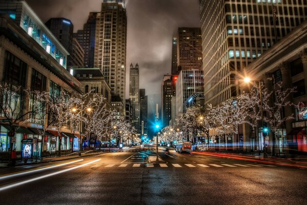 Краски ночного города США