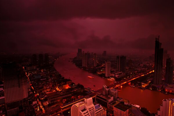 Hermosa ciudad de Bangkok en Tailandia