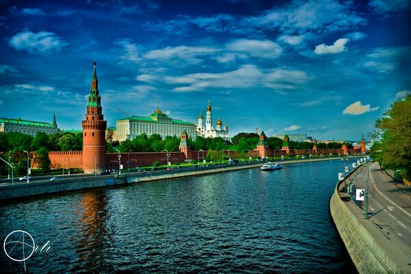 The Kremlin is located near the Moskva River