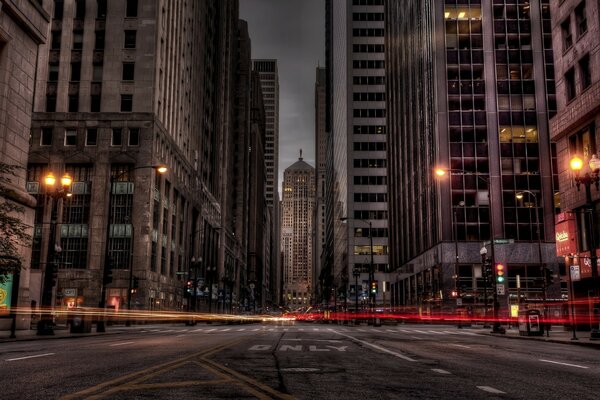 Lumières de la ville et des bâtiments de nuit