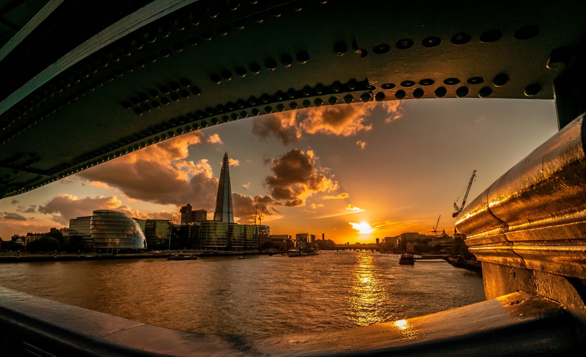 angleterre rivière coucher de soleil pont soleil londres tamise