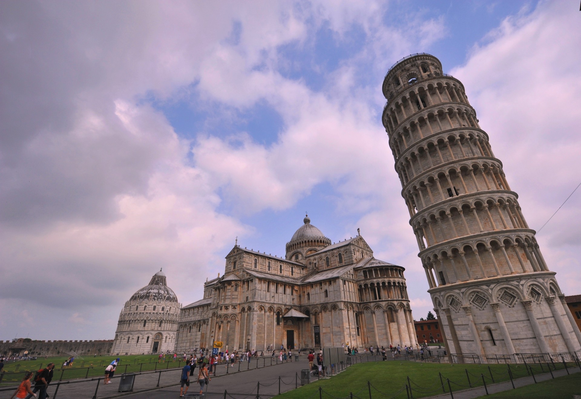 italien kathedrale wolken schiefen himmel turm von pisa