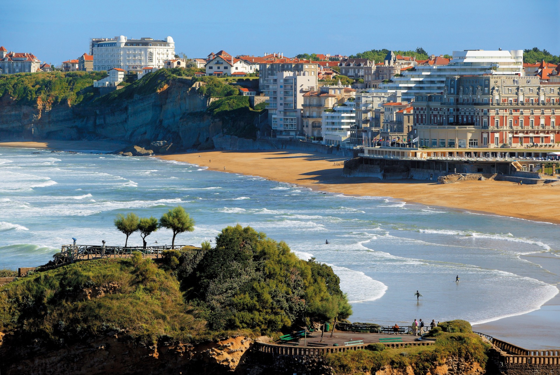 beach coast wave town sea mountain