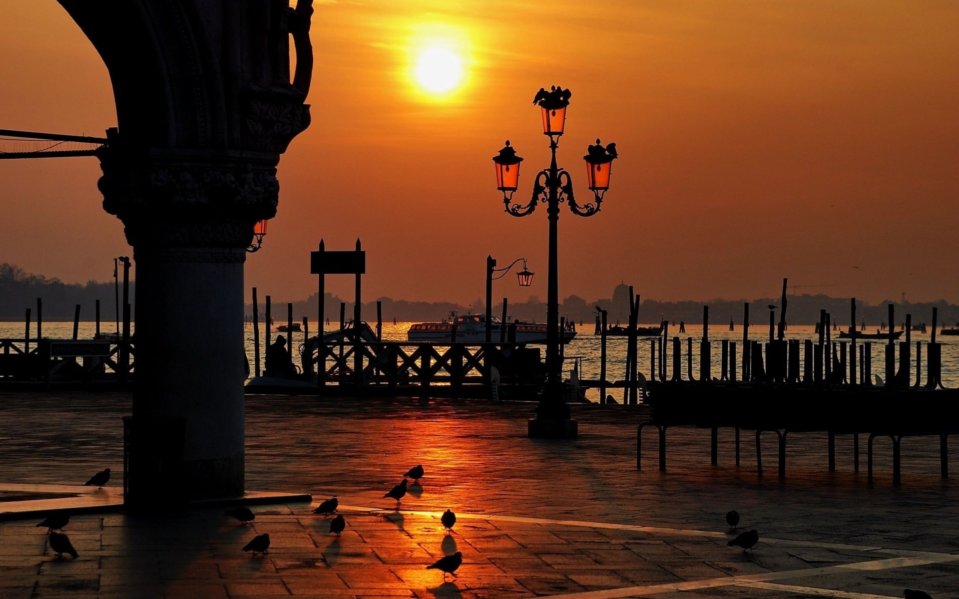 markusplatz venedig sonnenuntergang