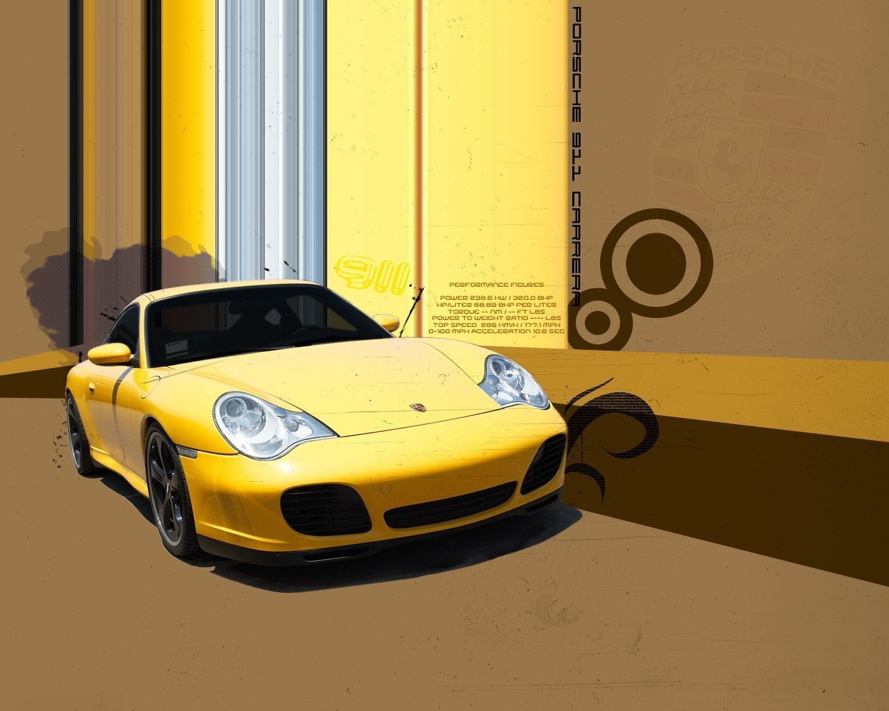 porsche manejo amarillo