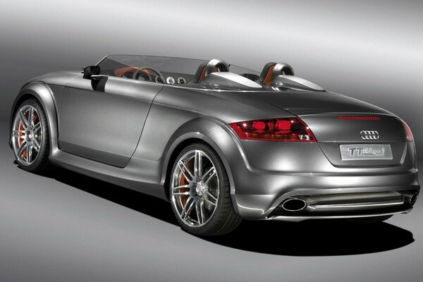 Grigio Audi TT nella parte posteriore convertibile