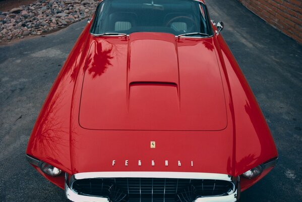 Luxury Ferrari in bright red