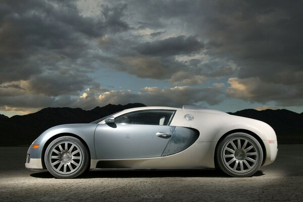 Elegancki Bugatti w jasnych kolorach