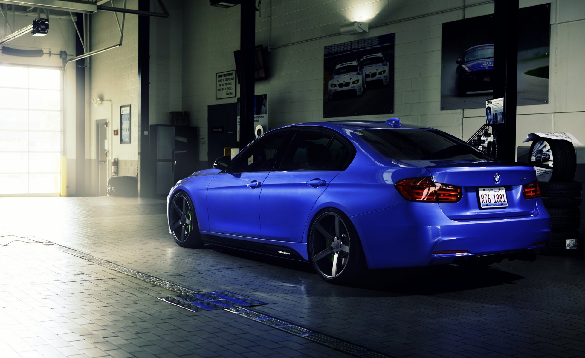 bmw 335i vossen azul ruedas lado bmw serie 3