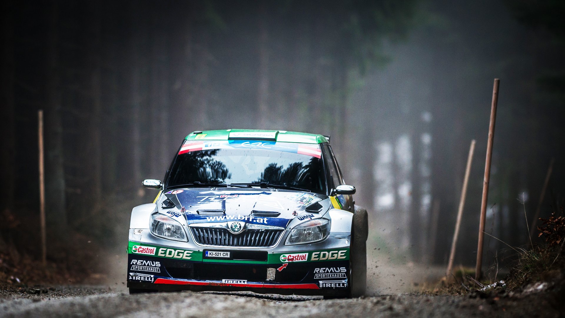 koda fabia wrc rally rally anteriore foresta fari gara auto auto