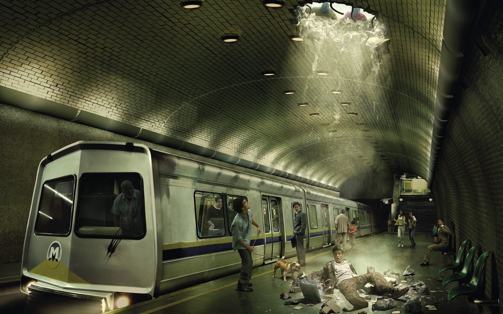 métro créatif échec gens blagues éclats