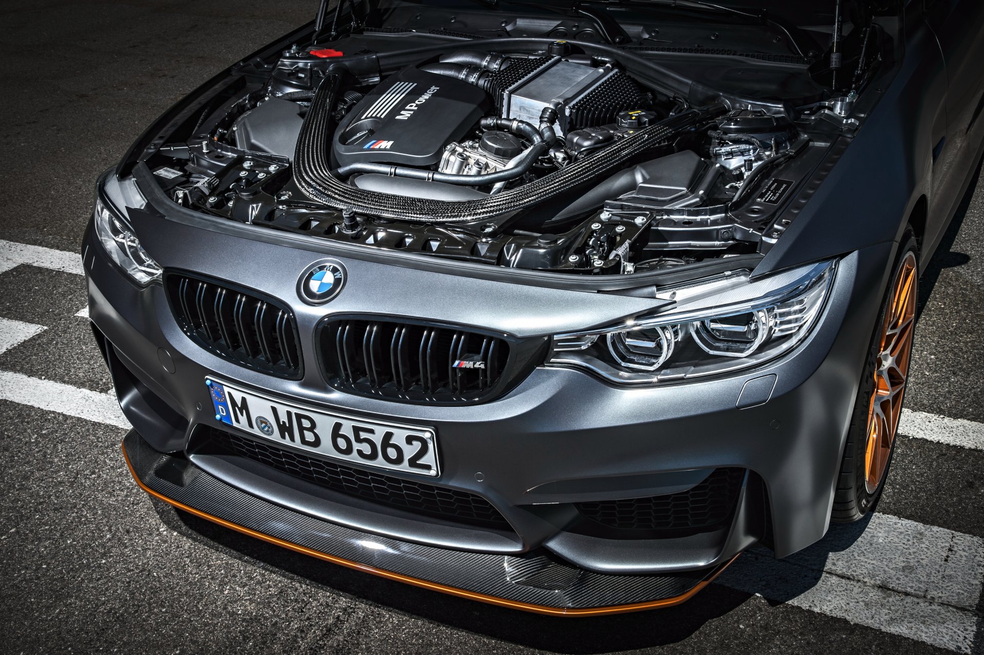 bmw m4 gts under the hood bumper