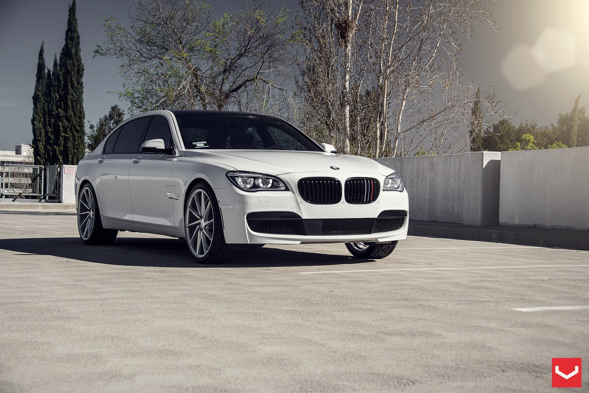 bmw serie 7 ruote cvt bmw vossen bianco