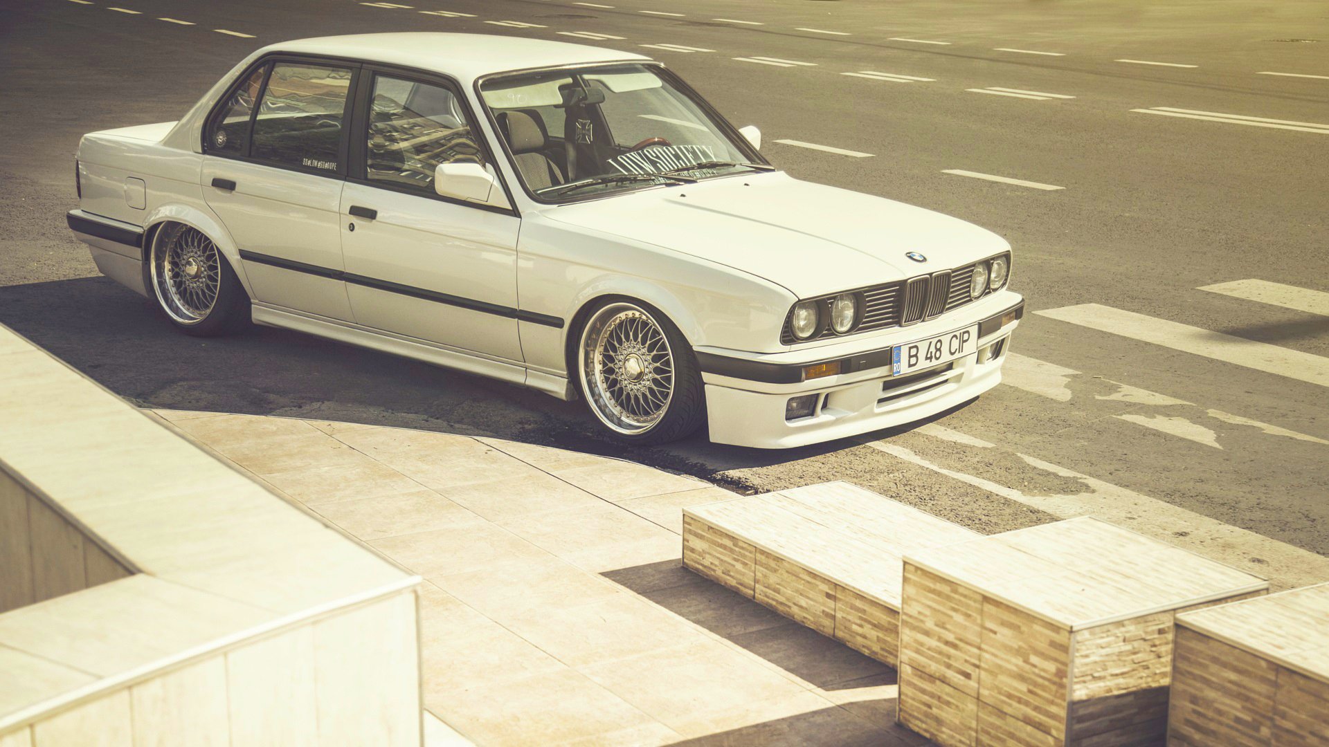 bmw e30 m3 lowsociety position bbs räder auto