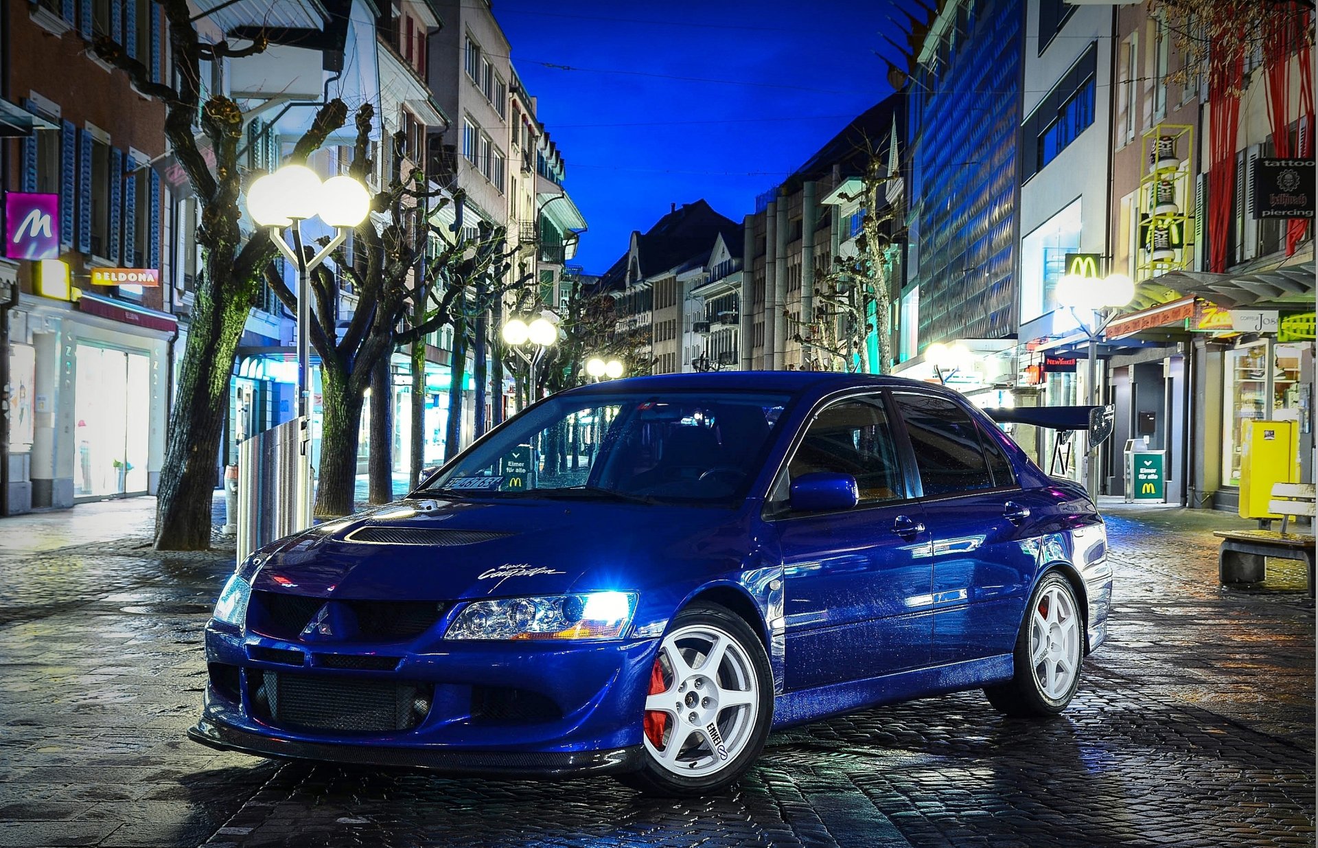 mitsubishi profession évolution jdm style mitsubishi lancer évolution bleu