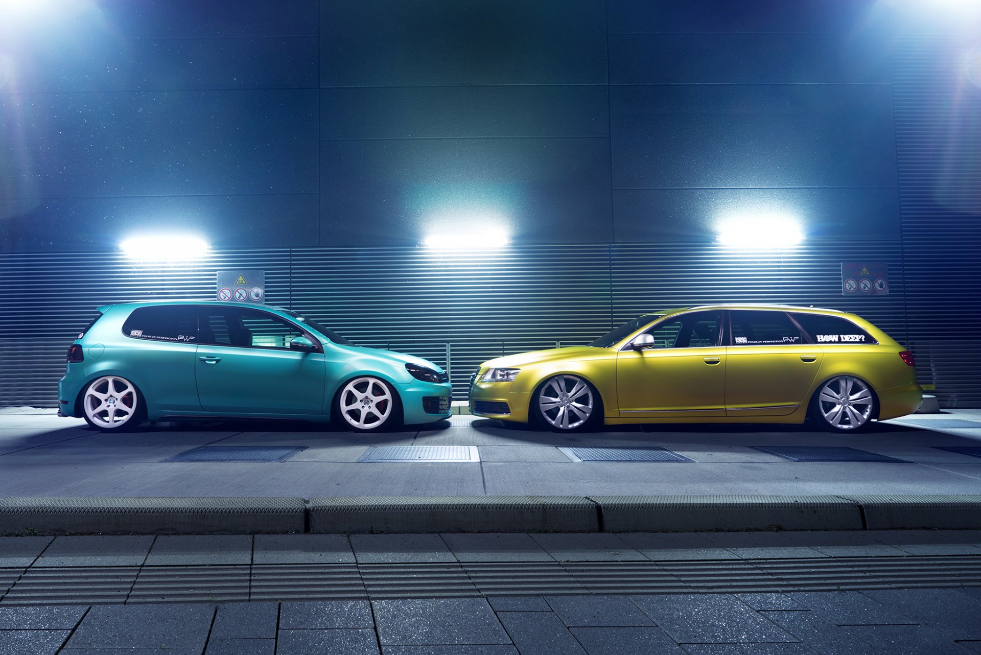 volkswagen golf 6 gti audi a6 canibeat green low stance stancenation section