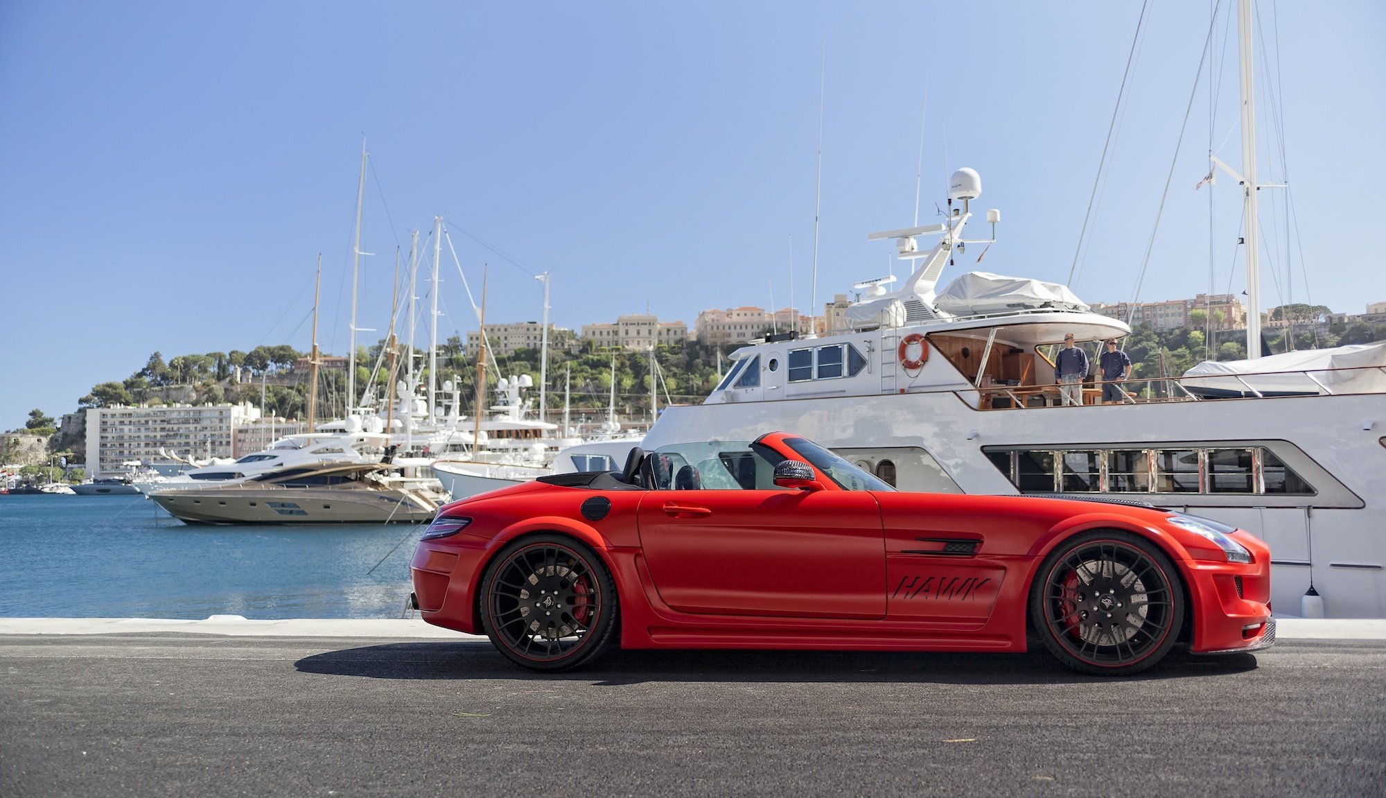 mercedes-benz sls amg hamann hawk red