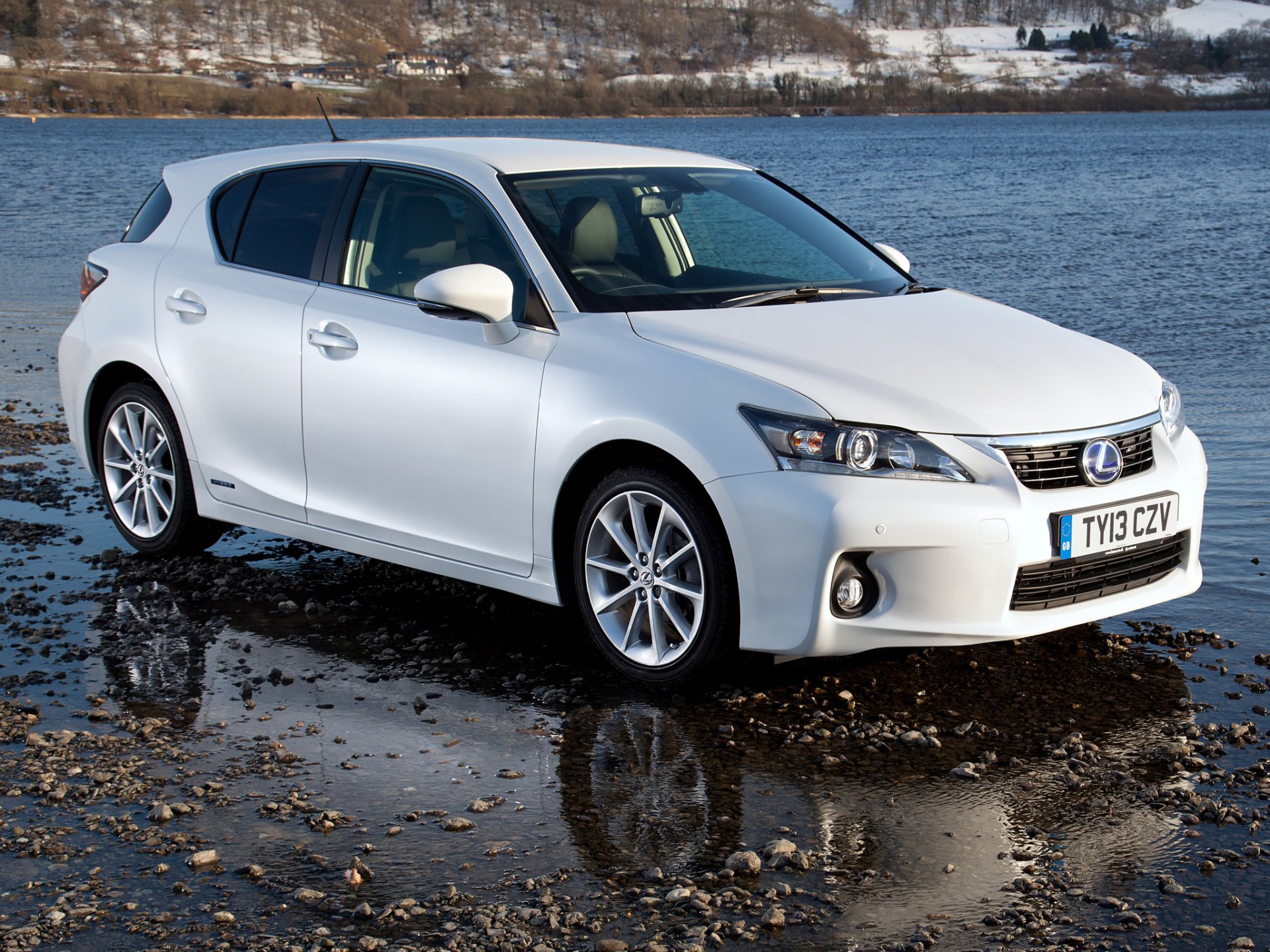 lexus ct 200h bianco auto carta da parati