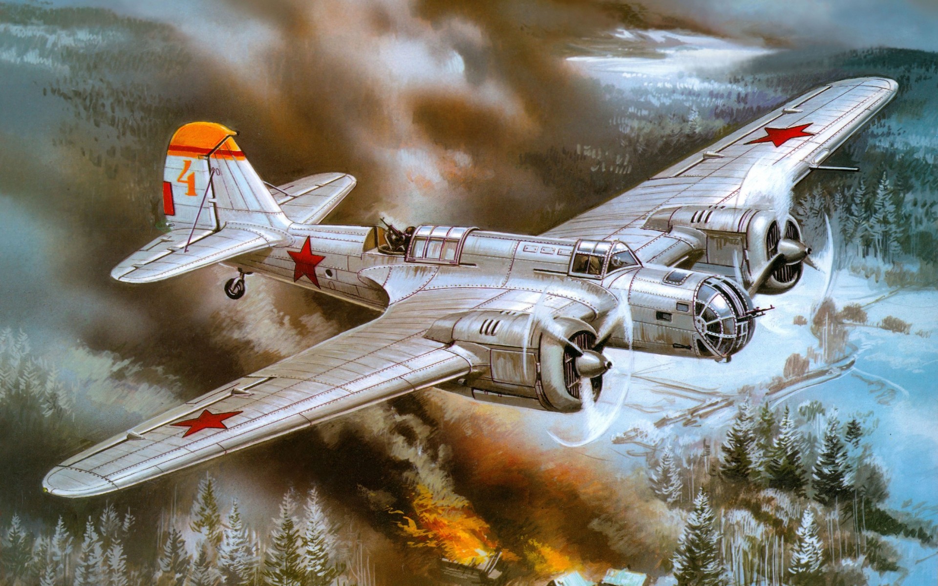 b2m-100a speed art war sky soviet