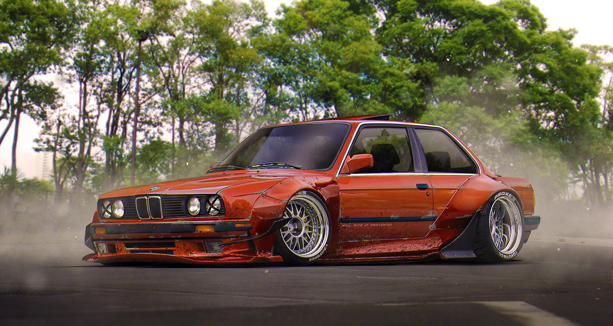 bmw m3 e30 rb posizione rosso futuro messa a punto da khyzyl salem