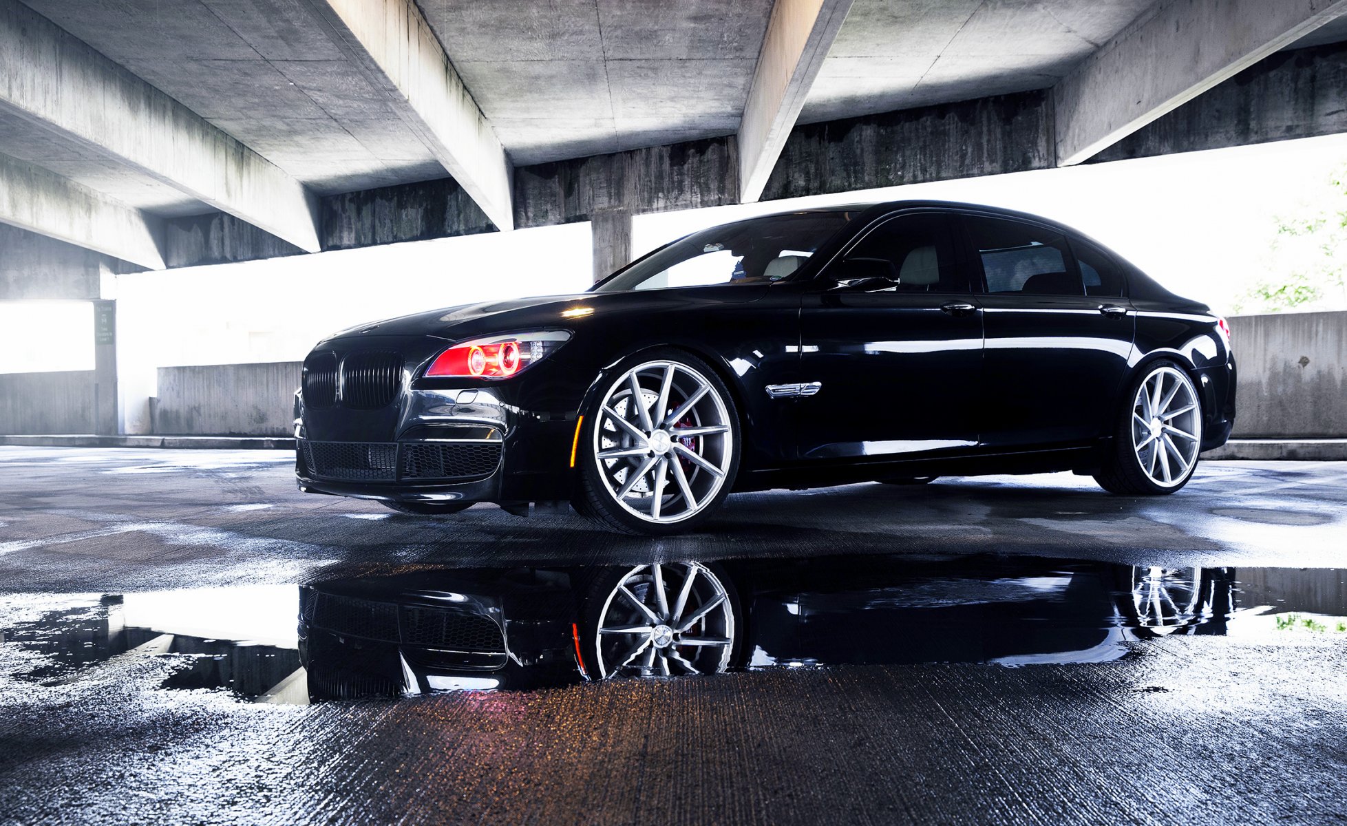 bmw 750li noir vossen roues