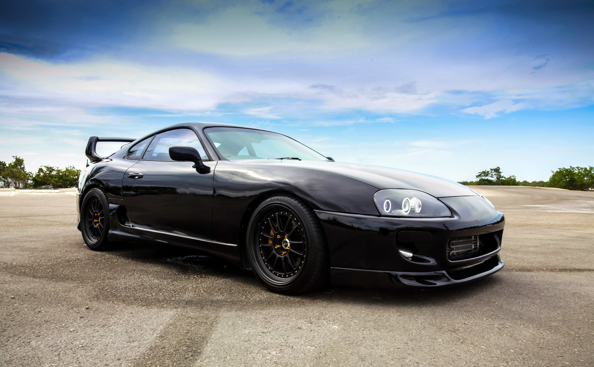 toyota above black front toyota supra black