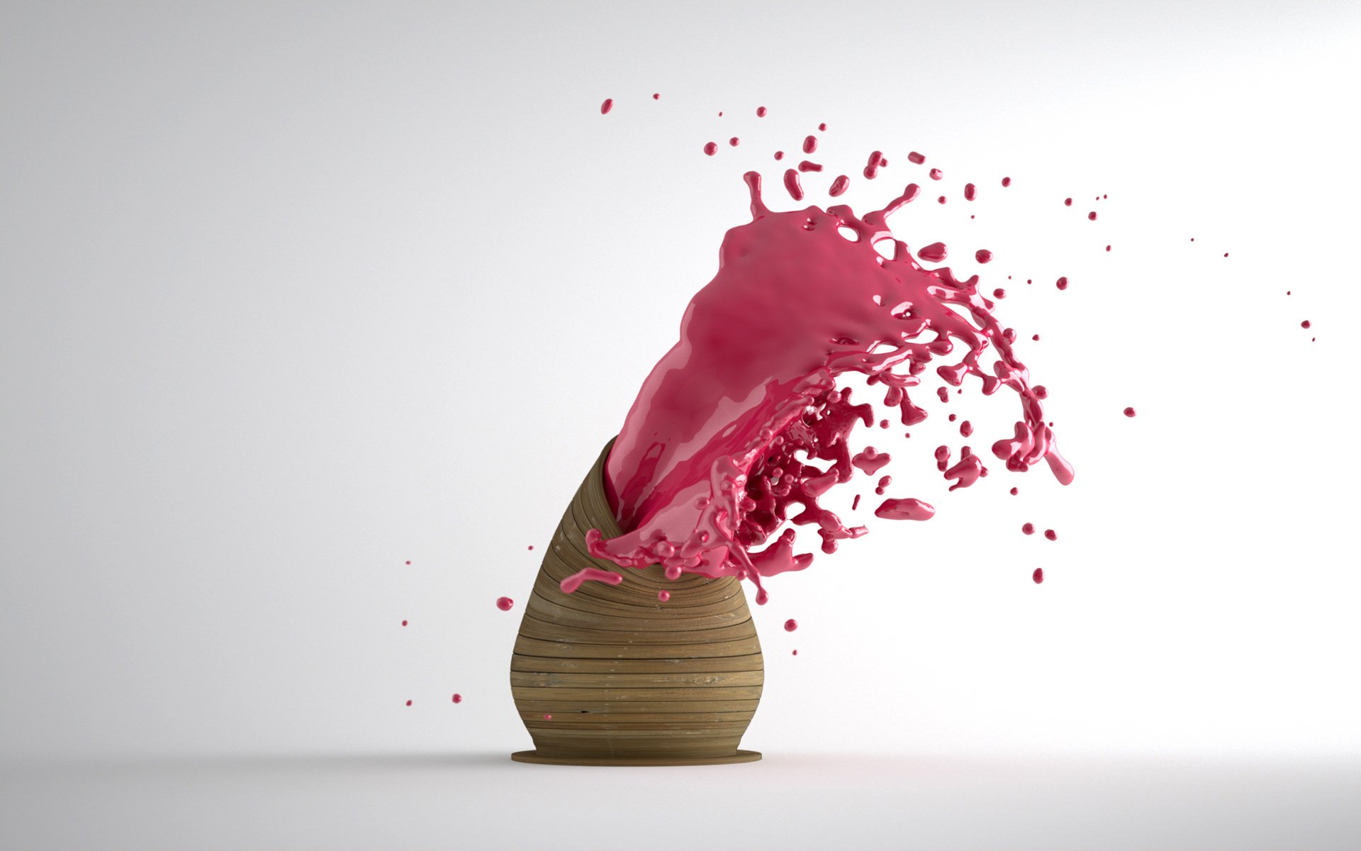 reddish color minimalism vase spray paint background creative