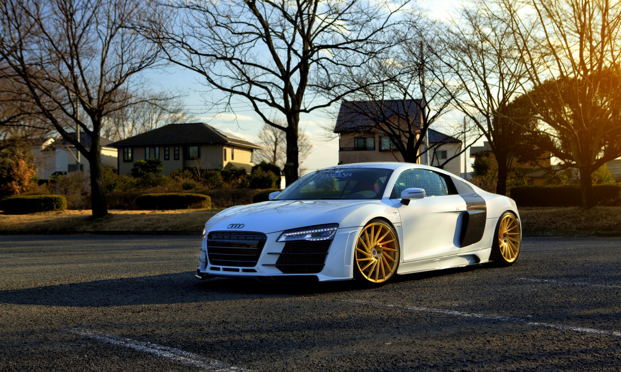 audi r8 blanco ruedas vossen