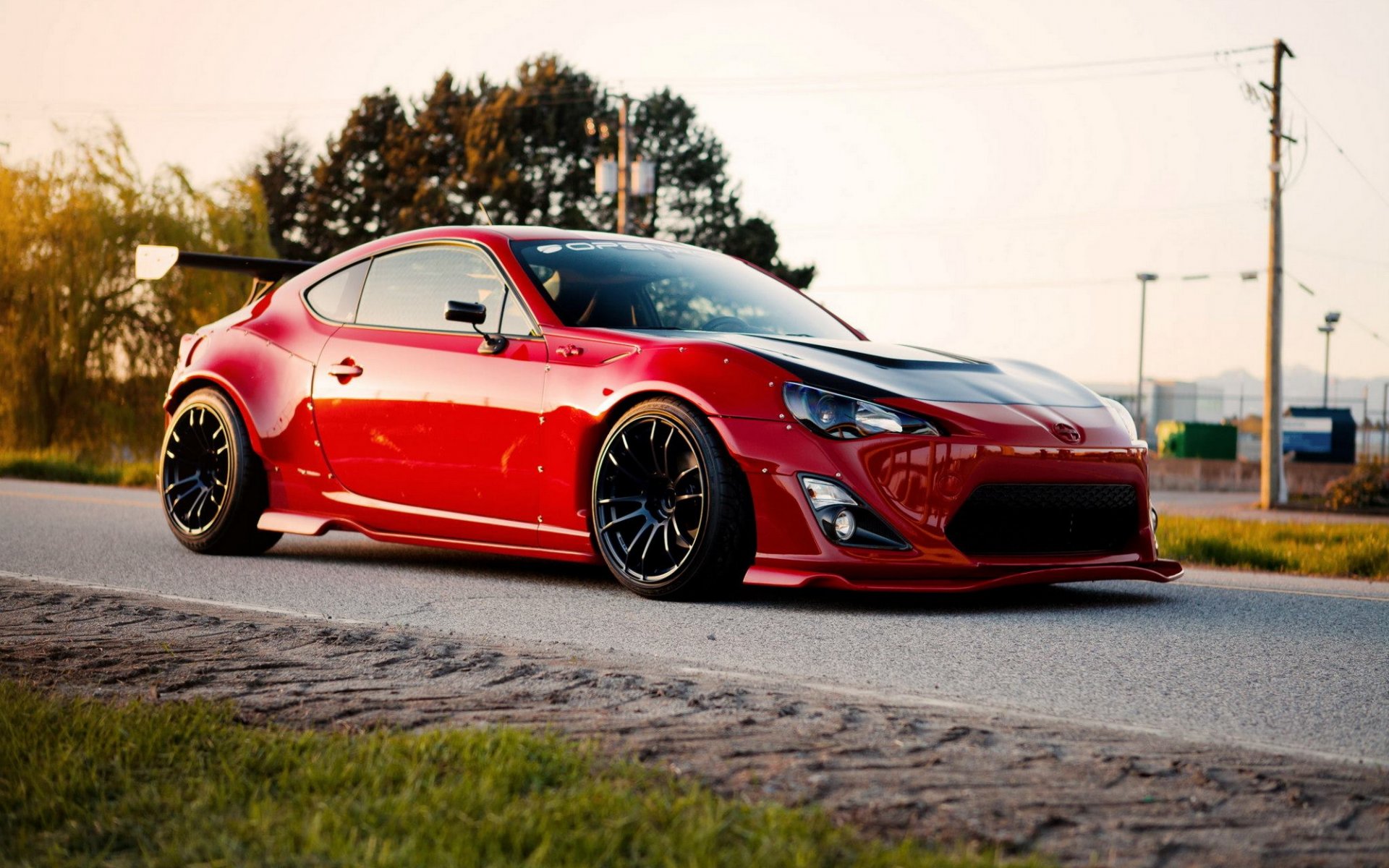 cion fs-r brz coche tuning rojo