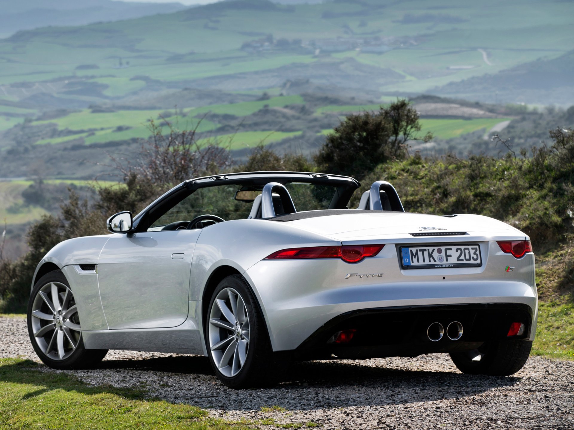 jaguar f-typ s hinten auto cabrio