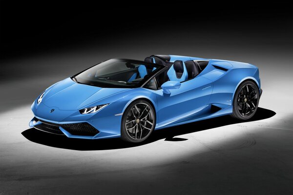 Máquina azul Lamborghini Hurakan