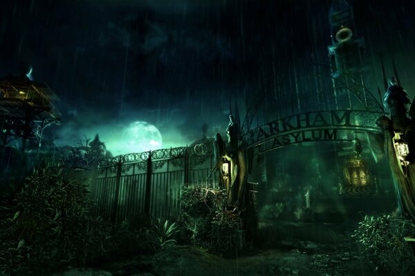 Зловещая ночная психлечебница из Arkham asylum