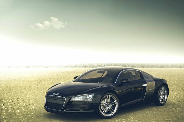 Czarny samochód sportowy Audi