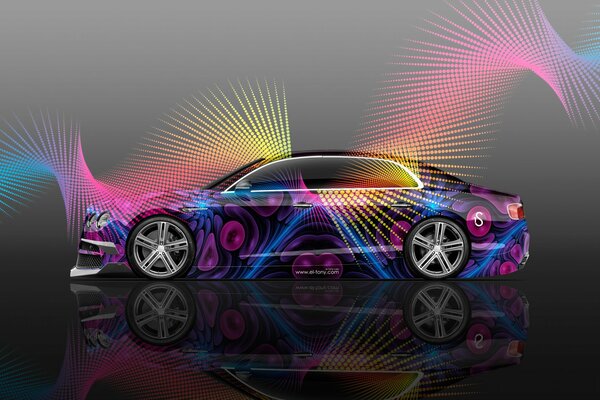 Abstract desktop wallpaper the art of Car design in Photoshop