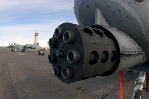 Photo of the aft machine gun in aviation