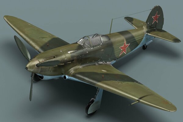 Aereo da caccia con colore di confine Yak - 3 in miniatura
