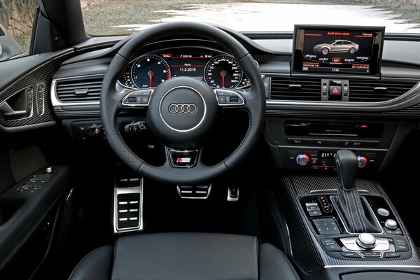 Cool interior of the Audi A7 car