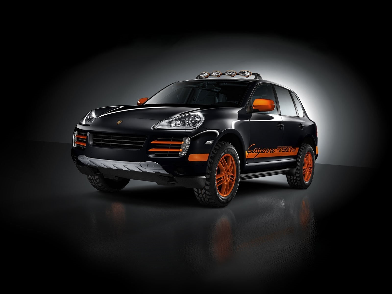 porsche tuning black orange