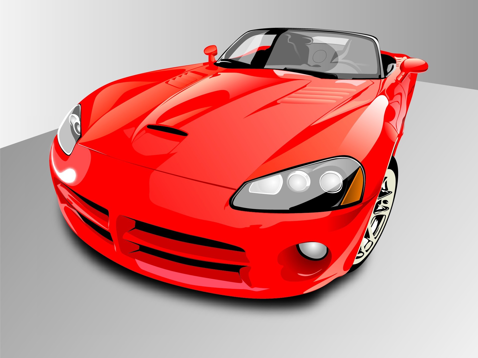 vector rojo auto