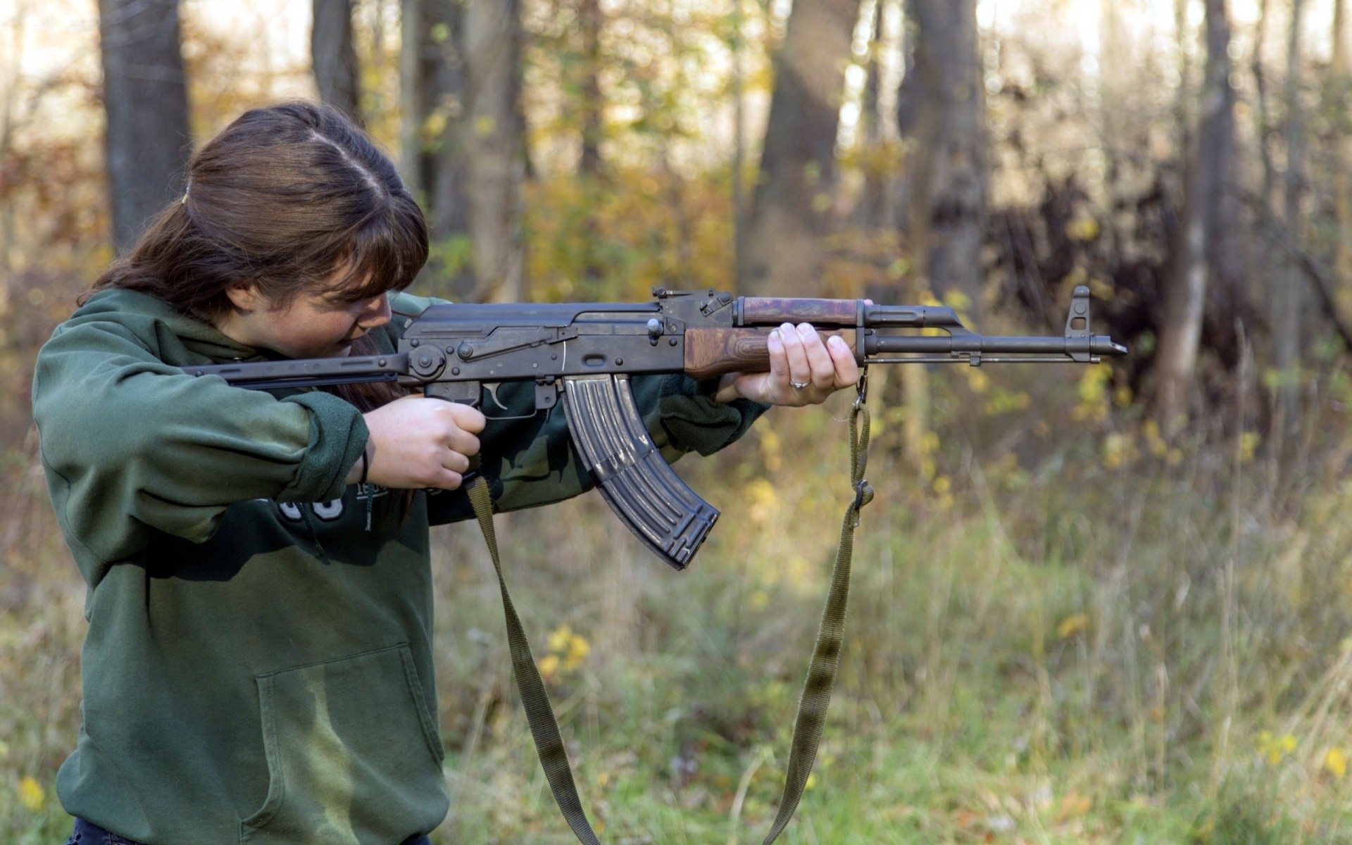 waffe mädchen ak-47 automat